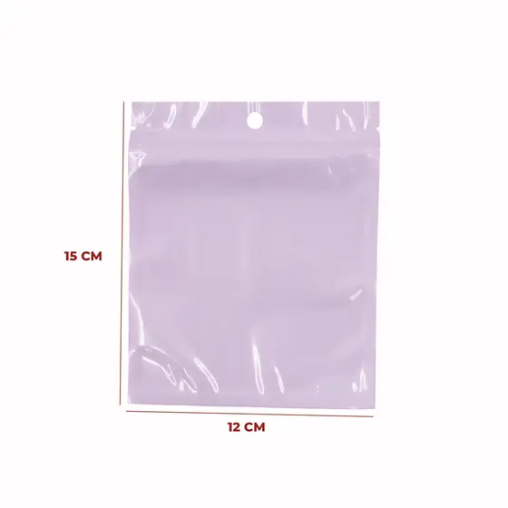 Saco Zip Fundo Branco Com Furo No4 12X15Cm 100 Unidades