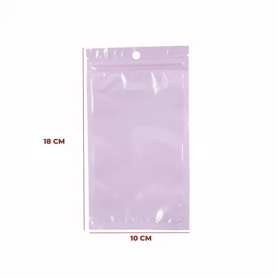Saco Zip Fundo Branco Com Furo No5 10X18Cm 100 Unidades