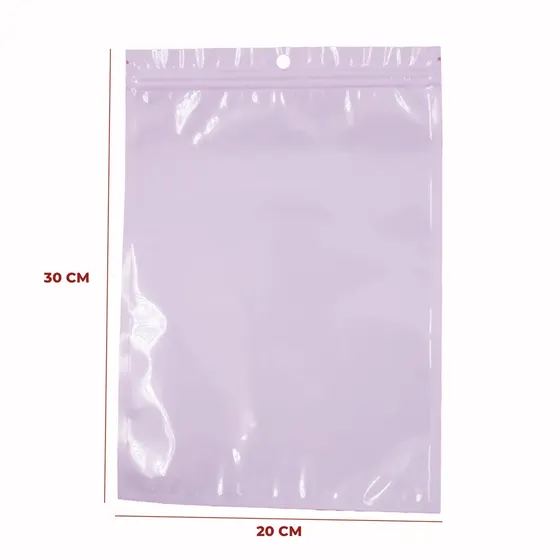 Saco Zip Fundo Branco Com Furo No10 20X30Cm 100 Unidades