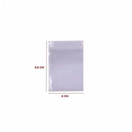 Saco Zip Lock No2 06X8.5Cm Com 100 Unidades