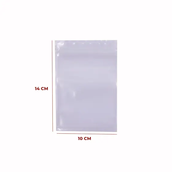 Saco Zip Lock No5 10X14Cm Com 100 Unidades