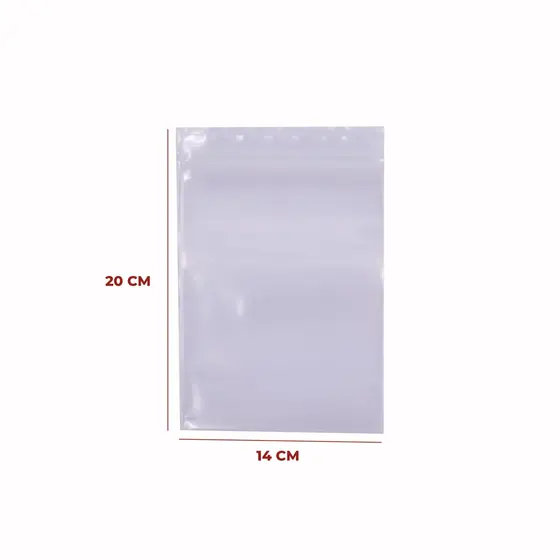 Saco Zip Lock No7 14X20Cm Com 100 Unidades