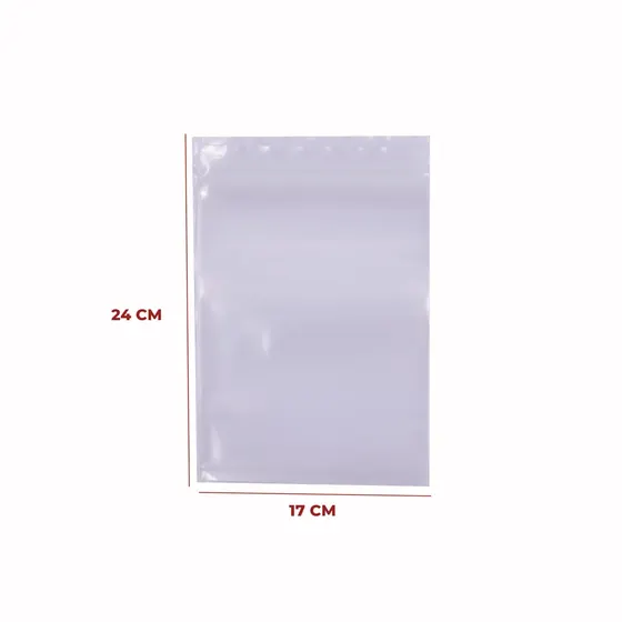 Saco Zip Lock No8 17X24Cm Com 100 Unidades