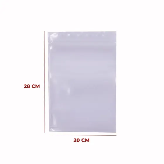 Saco Zip Lock No9 20X28Cm Com 100 Unidades