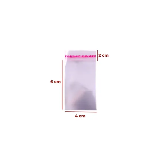 Saco Adesivado No2 04X06X02Cm Com 100 Unidades