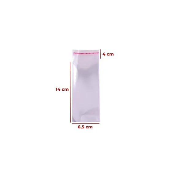 Saco Adesivado No7 6.5X14X04Cm Com 100 Unidades