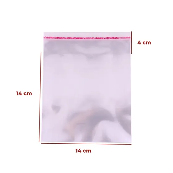 Saco Adesivado No27 14X14X04Cm Com 100 Unidades