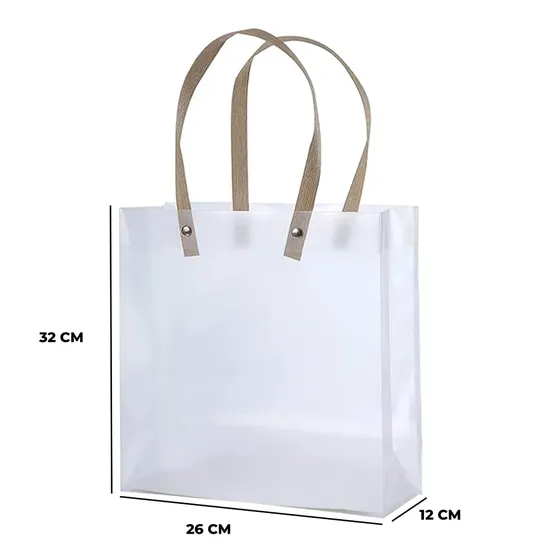 Sacola G Transparente Para Presente Com 10 Pecas