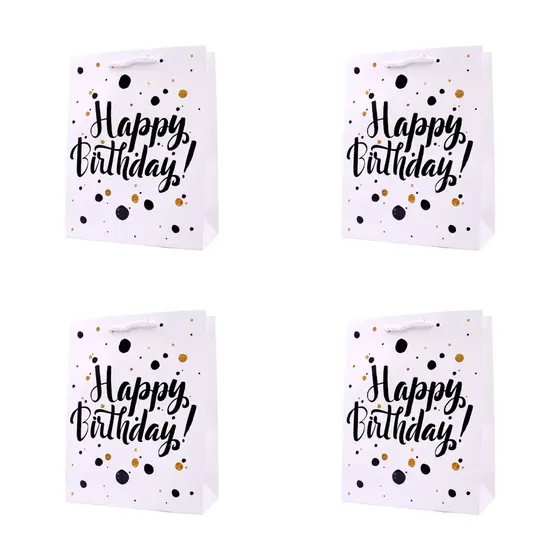 Sacola P Happy Birthday Para Presente Com 12 Unidades