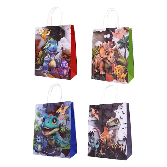 Kit Sacolas P Dino Baby Para Presente Com 12 Unidades - 103 Colorido