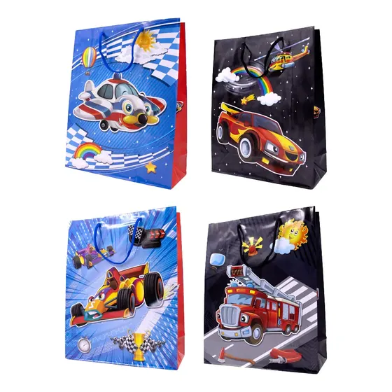 Ki Sacolas M Carros Para Presente Com 12 Unidades - 103 Colorido