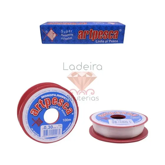 Fio De Nylon 0.25Mm Artpesca C/20Rl De 100M Cada