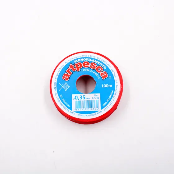 Fio De Nylon 0.35Mm Artpesca C/20Rl De 100M Cada