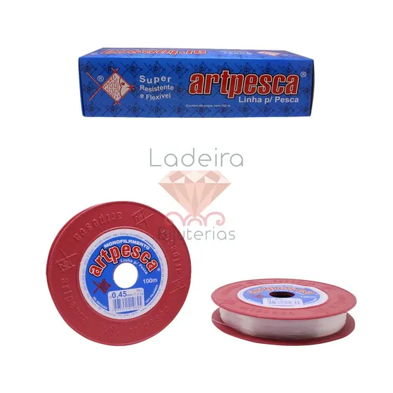 Fio De Nylon 0.45Mm Artpesca C/20Rl De 100M Cada
