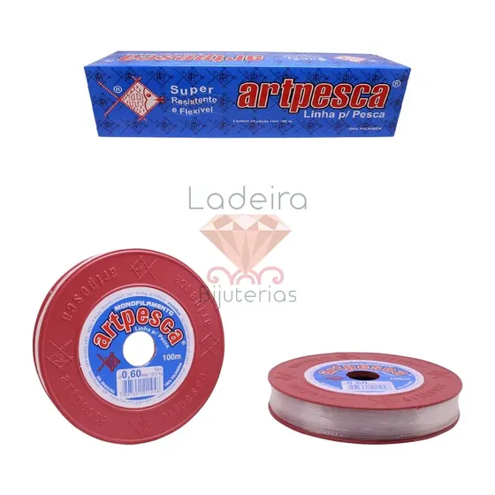 Fio De Nylon 0.60Mm Artpesca C/20Rl De 100M Cada