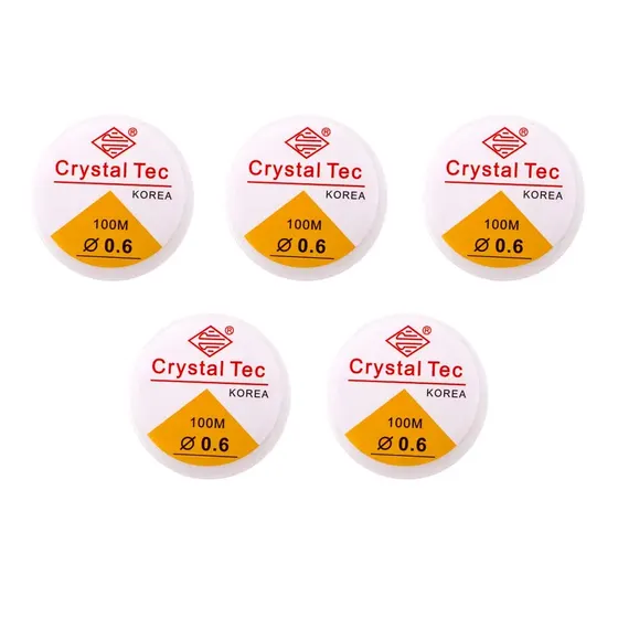 Fio De Silicone 0.6Mm C/ 5 Rolos De 100M