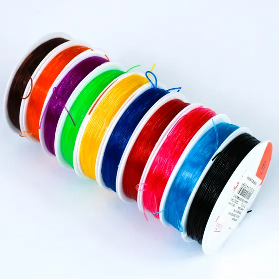 Fio De Silicone Colorido 0.8Mm 10 Rolos C/ 10M Cada