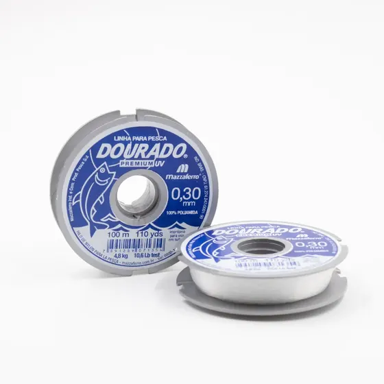 Linha De Nylon Dourado 0.30Mm C/20Rl De 100M Cada