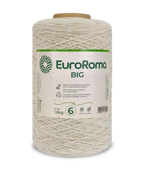 Barbante Euroroma Cru N6 4/6 1830M Com 1.8Kg