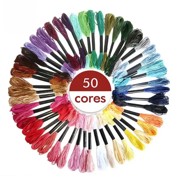 Kit Linha Meada Em Poliester Com 50 Pecas
