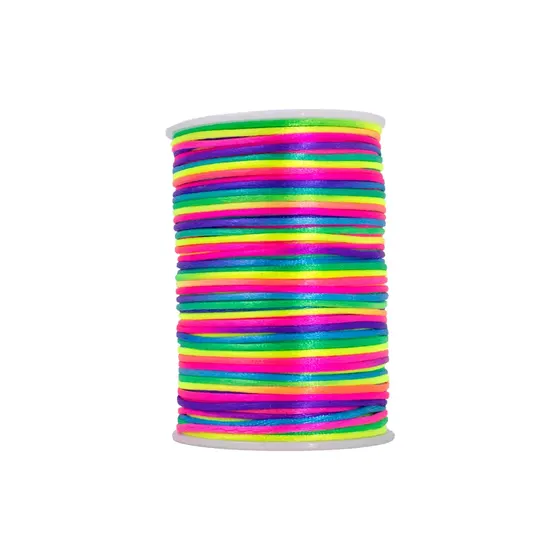 Carretel Fio De Cetim Tie Dye 02Mm Com 100 Metros