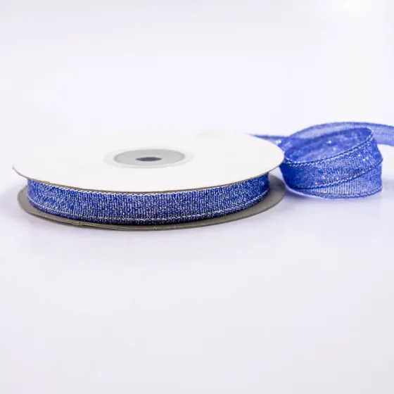Fita Sintetica Com Glitter 10Mm Em Poliester Com 25 Metros