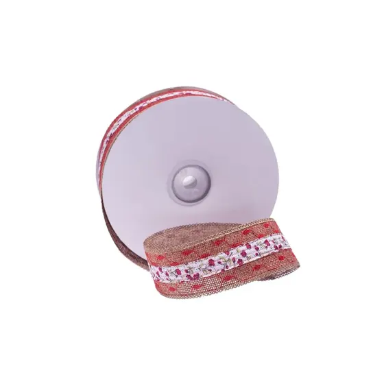 Renda De Guipir Com Faixa Florida 40Mm Com 18 Metros