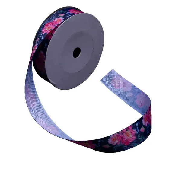 Flores Rosa Fundo Azul Marinho