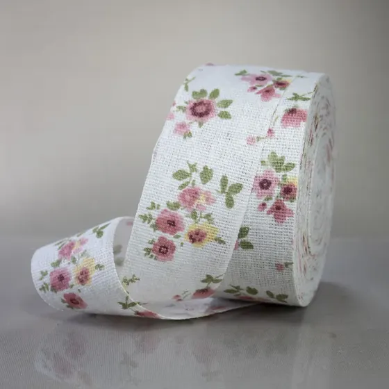 Fita Estampa Floral 3.8Cm Rolo C/ 20M