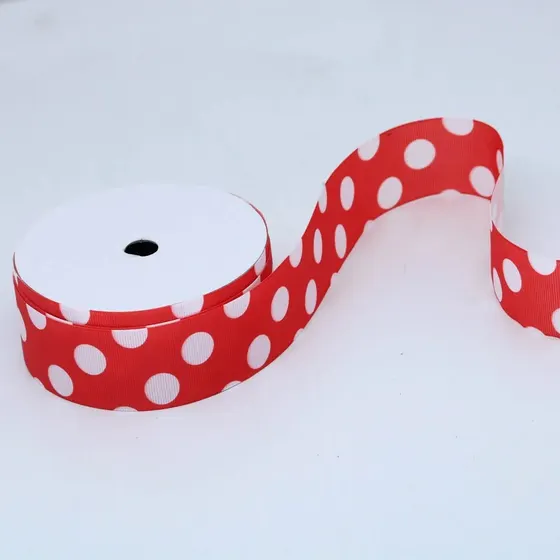 Fita De Bolinha 38Mm Em Poliester Com 18 Metros