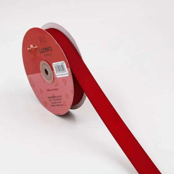 Fita Gorgurao Lisa Ladeira Premium 22Mm Em Poliester Com 45 Metros