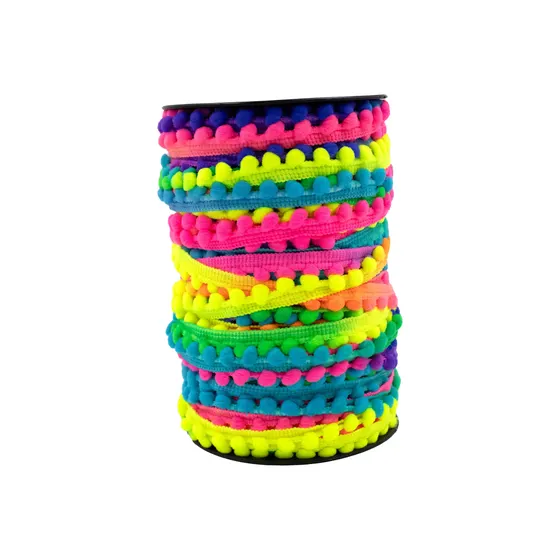 Pompom Em Metro 12Mm Em Poliester Com 45 Metros