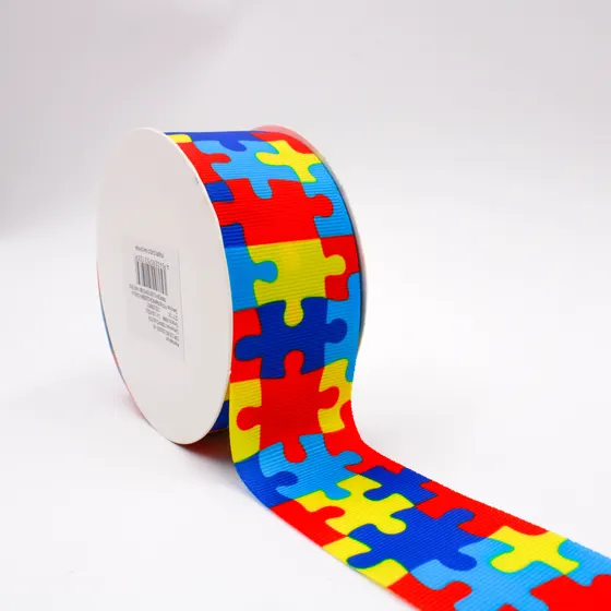 Fita Estampada Quebra-Cabeca 38Mm Em Poliester Com 9 Metros