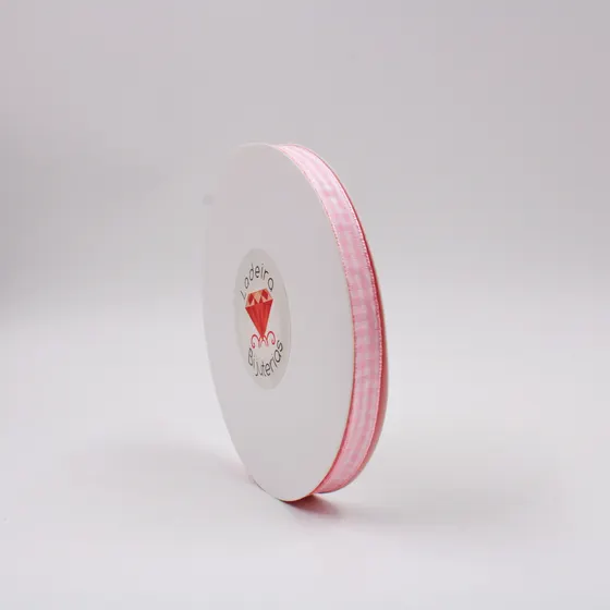 Fita Xadrez 10Mm Em Poliester Com 45 Metros - Rosa