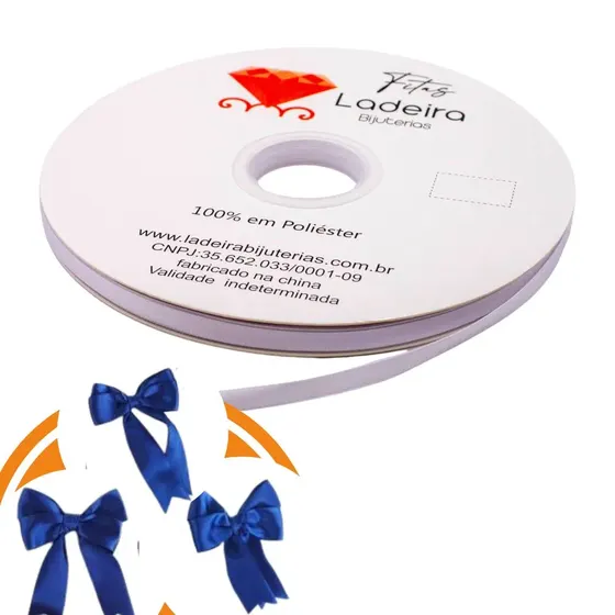 Fita De Cetim Lisa Ladeira Premium 07Mm Com 100 Metros