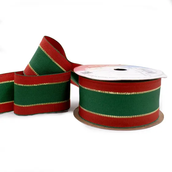 Fita Natalina Decorada Sinimbu 1898 38Mm Em Poliester Com 10 Metros