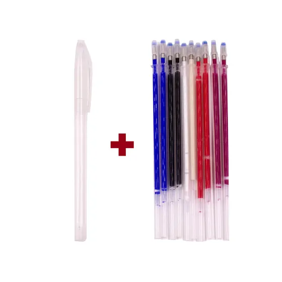 Caneta Magica Apagavel 1.0Mm Para Tecido Com 10 Refis