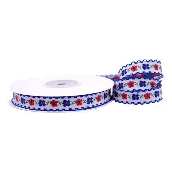 Fita Jaquard Florida 1Cm Em Poliester Com 10 Metro