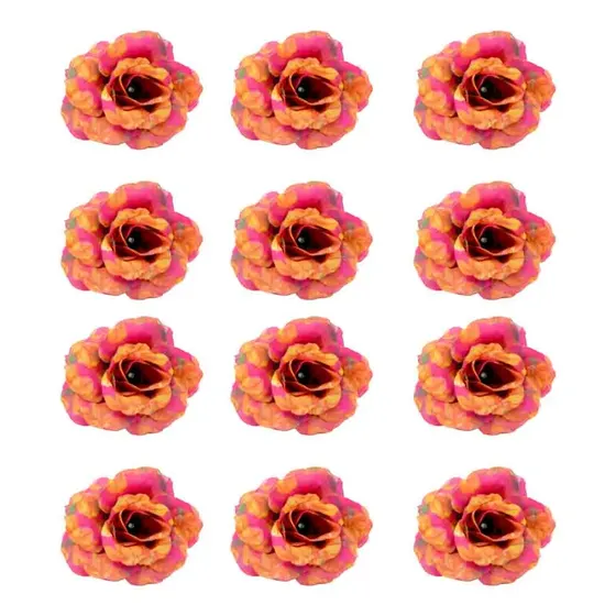 Aplique Flor De Chita 40Mm Em Poliester Com 50 Pecas - Pink