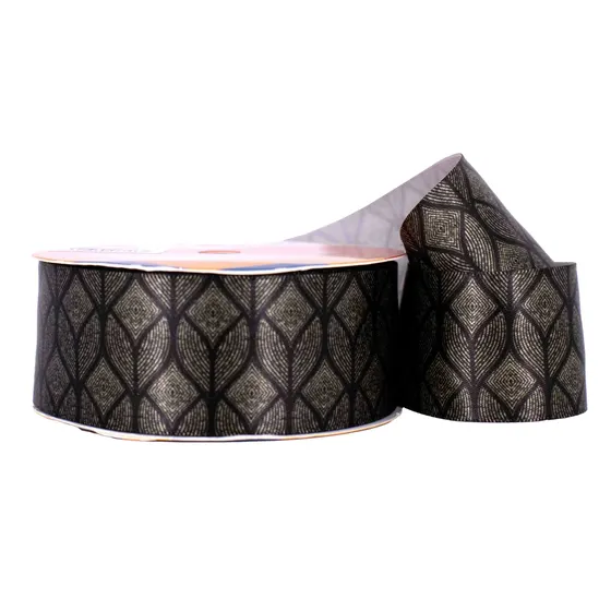 Fita Estampada Etnico 38Mm Em Poliester Com 9 Metros