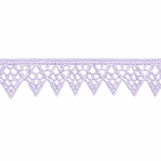 Renda Guipir Triangular 20Mm Em Poliester Com 9 Metros