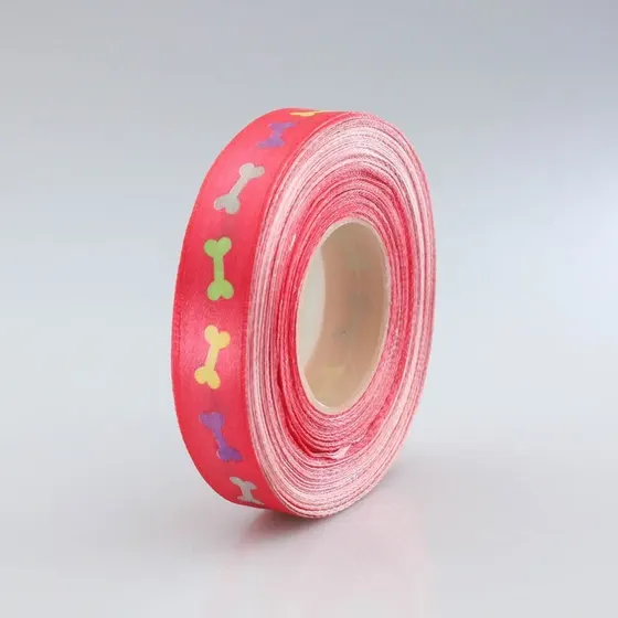 Fita Ossinho 25Mm Em Cetim Com 22 Metros