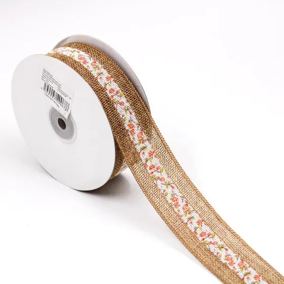 Renda De Guipir Faixa Florida 4Cm Rolo Com 18M