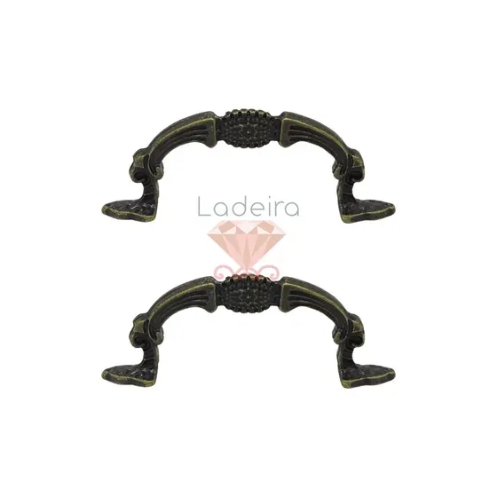 Puxador De Gaveta Metal 46X06Mm Com 12 Pecas
