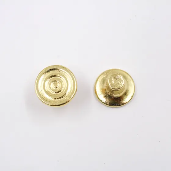 Pe De Bandeja Redondo 18X15Mm Em Zamac Com 12 Pecas - Dourado