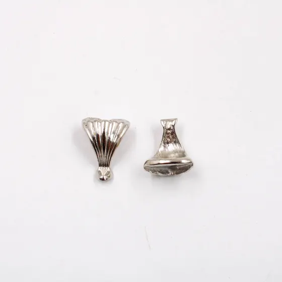 Pe De Bandeja 23X16Mm Em Zamac Com 12 Pecas - Niquel