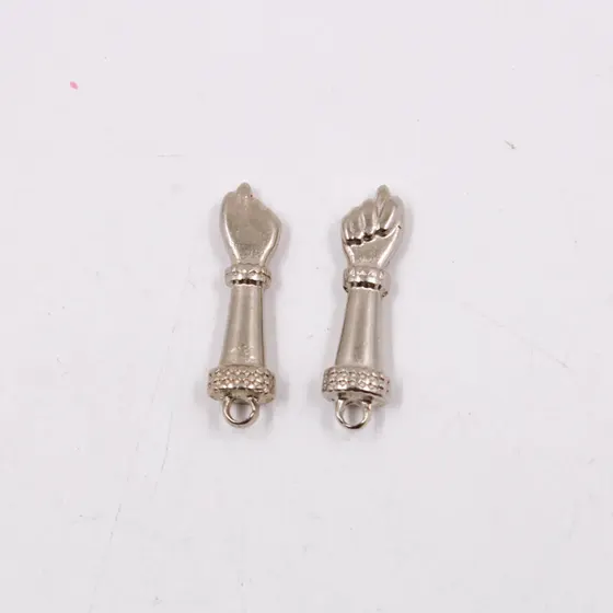 Pingente Figa 30Mm Em Zamac Com 12 Pecas - Niquel