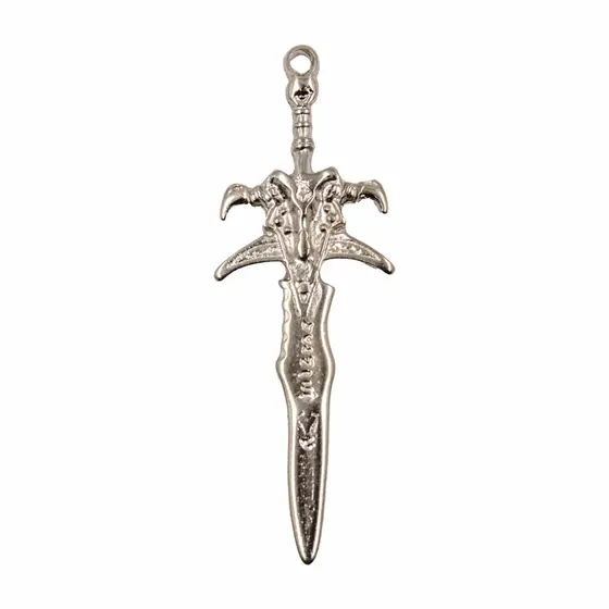 Pingente Espada 60X21Mm Em Zamac Com 12 Pecas - Niquel