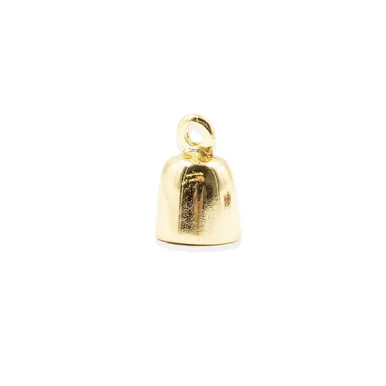 Pingente Cataforetico Ponteira Lisa 11X25Mm Em Zamac Com 04 Pecas - Dourado