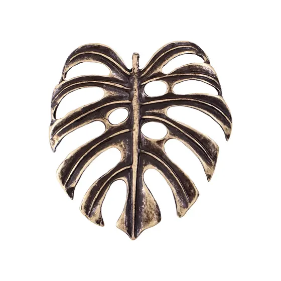 Pingente Costela De Adao 75X70Mm Em Zamac Com 02 Pecas - 075 Ouro Velho